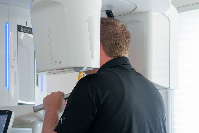 man getting cbct scan