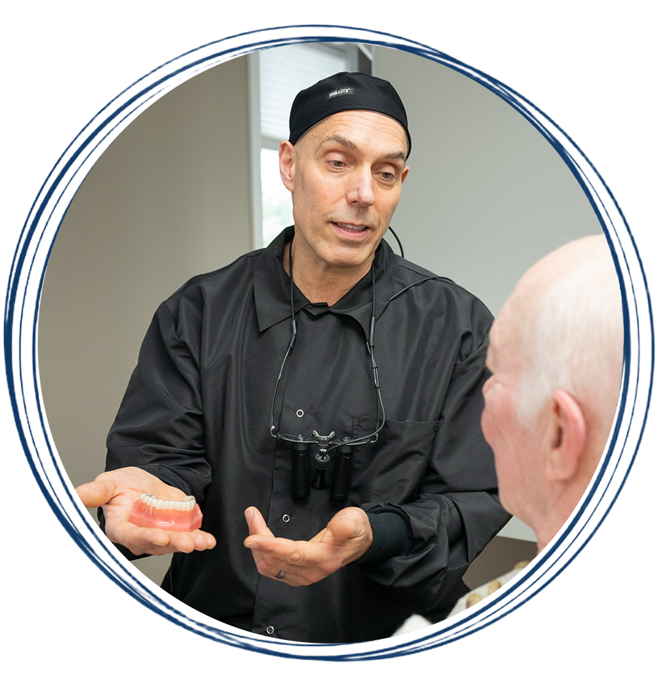 doctor explaining invisalign