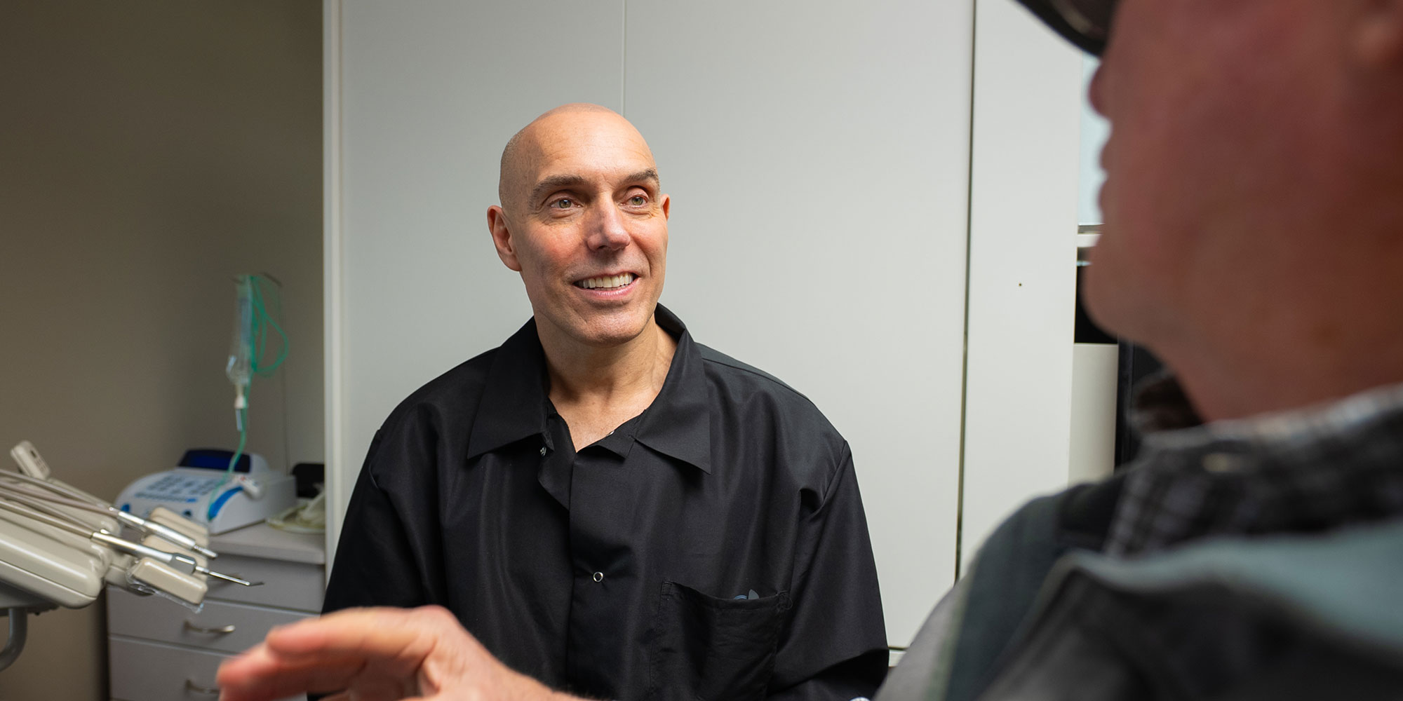 dr flack talking to patient