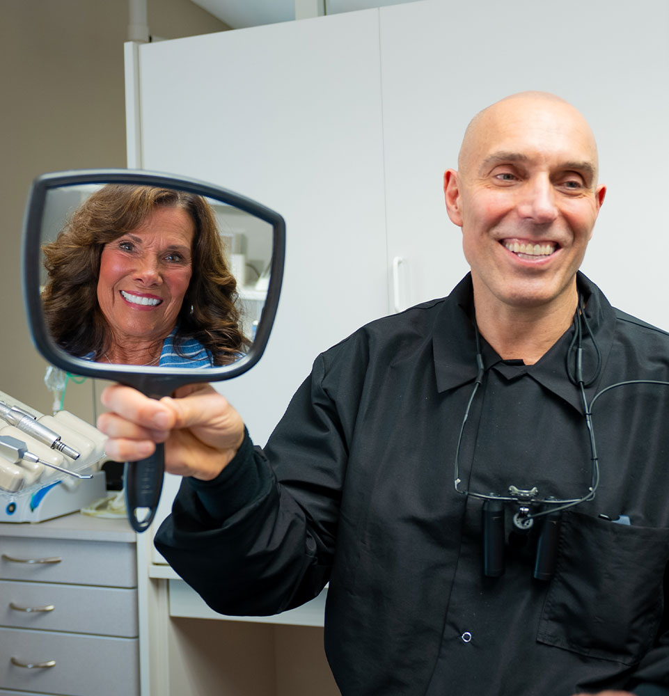 dr flack with patient reveal